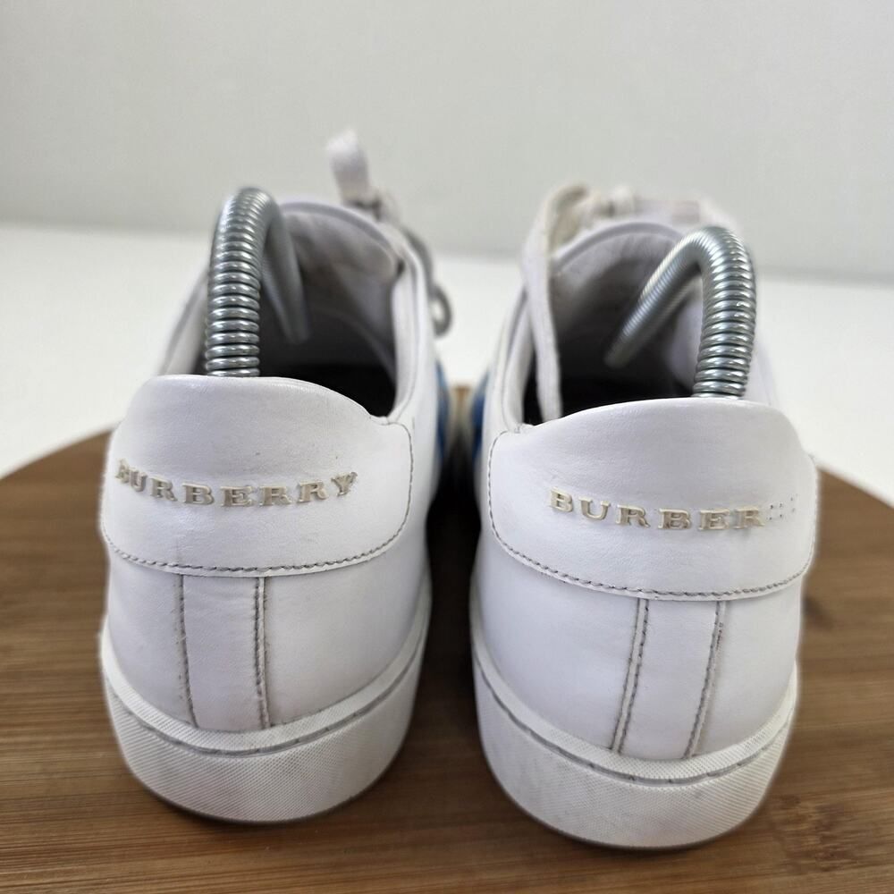 Burberry Shoes Womens Size 38.5 Leather Low Top Made in Italy Sneakers - Picture 3 of 16